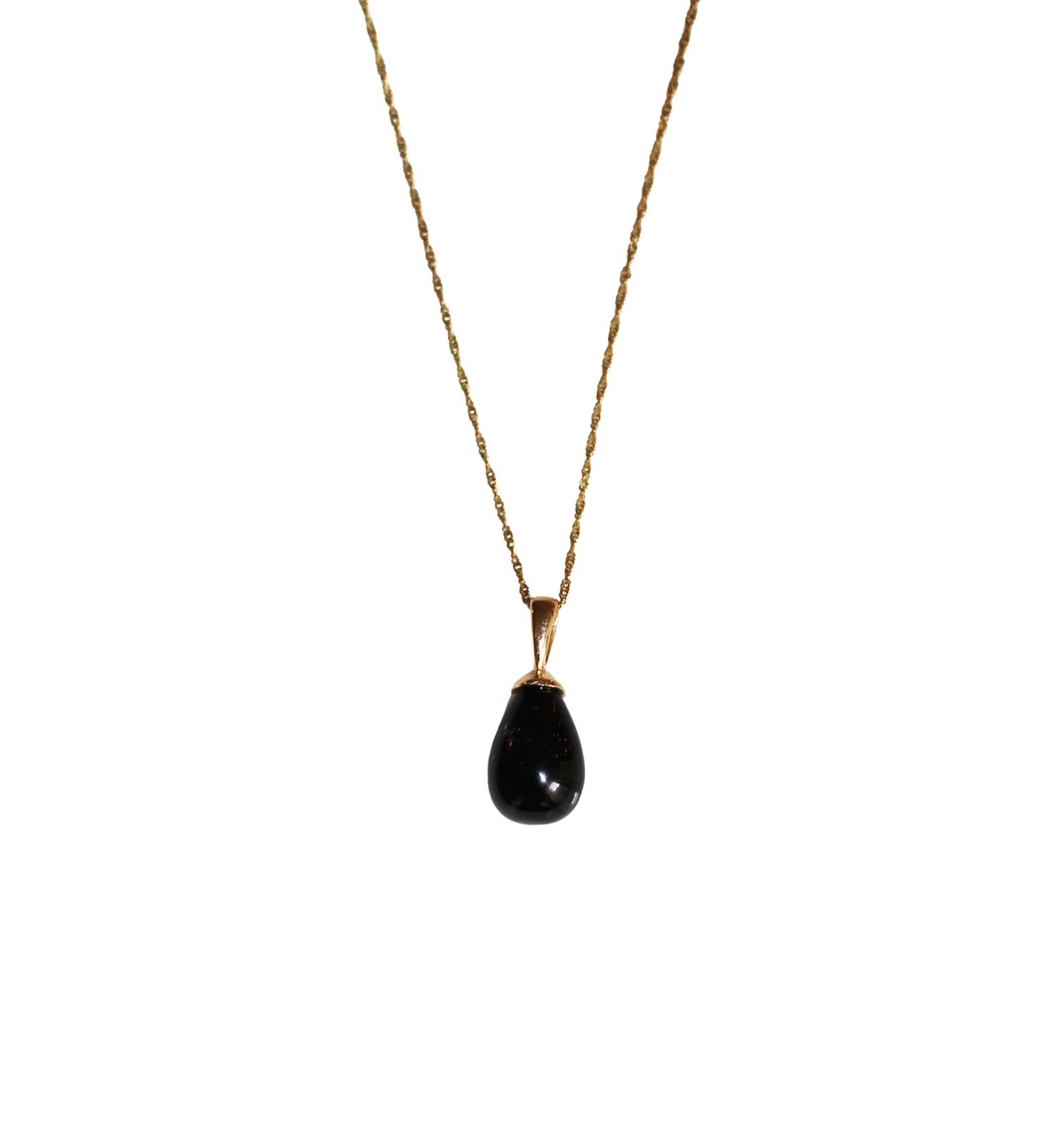 Black Onyx Drop Necklace